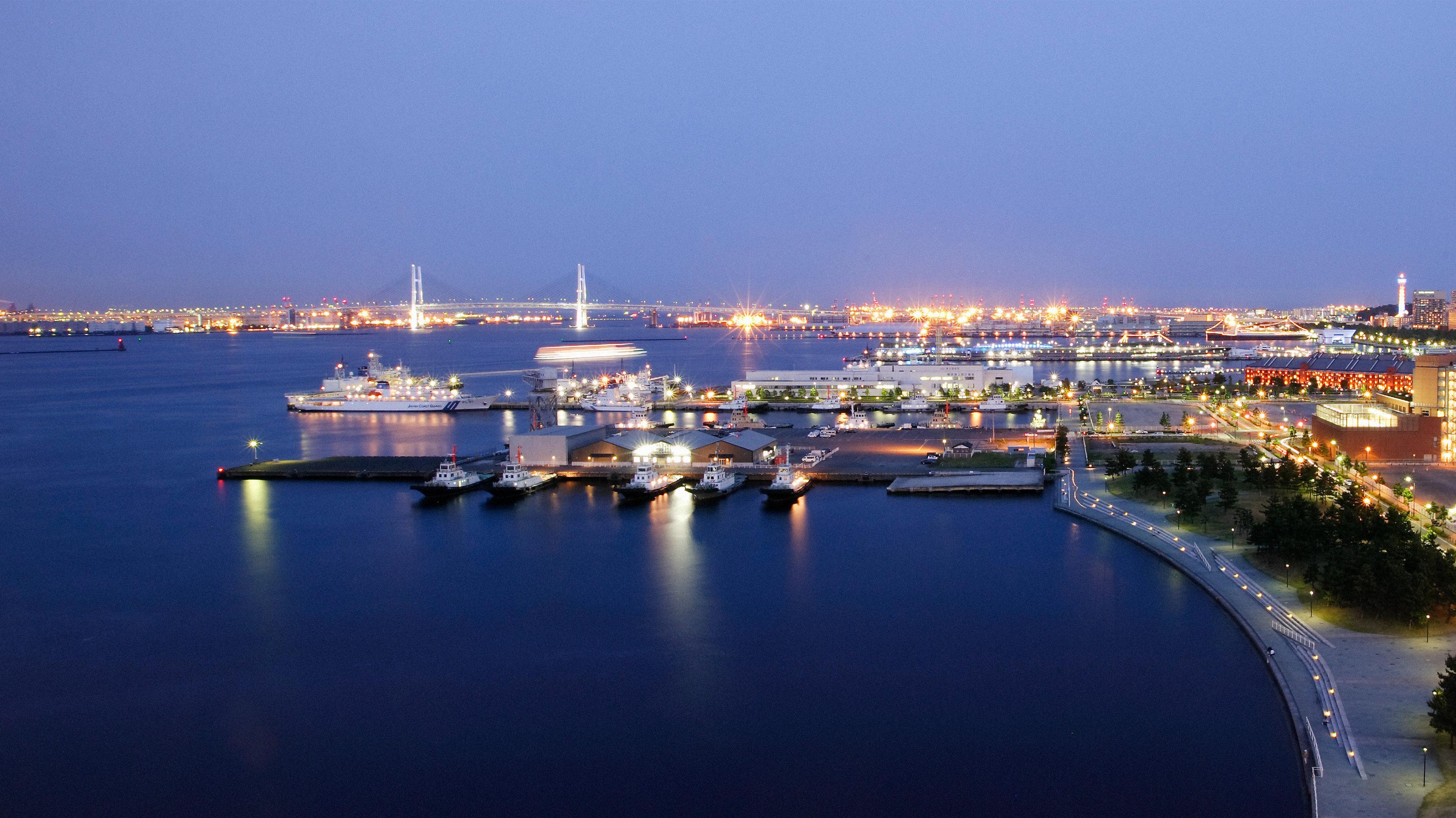 מלון Intercontinental Yokohama Grand By Ihg מראה חיצוני תמונה The Port of Long Beach at night